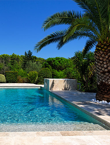 Piscina a skimmer con scala